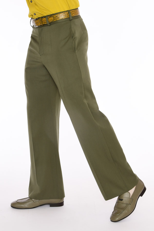 Buy Men Olive Slim Fit Solid Casual Trousers Online - 588608 | Allen Solly
